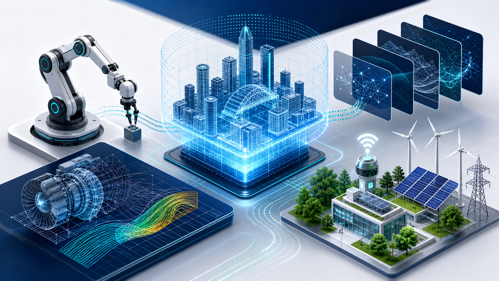 AI, robotics, digital twins, and smart infrastructure visualization